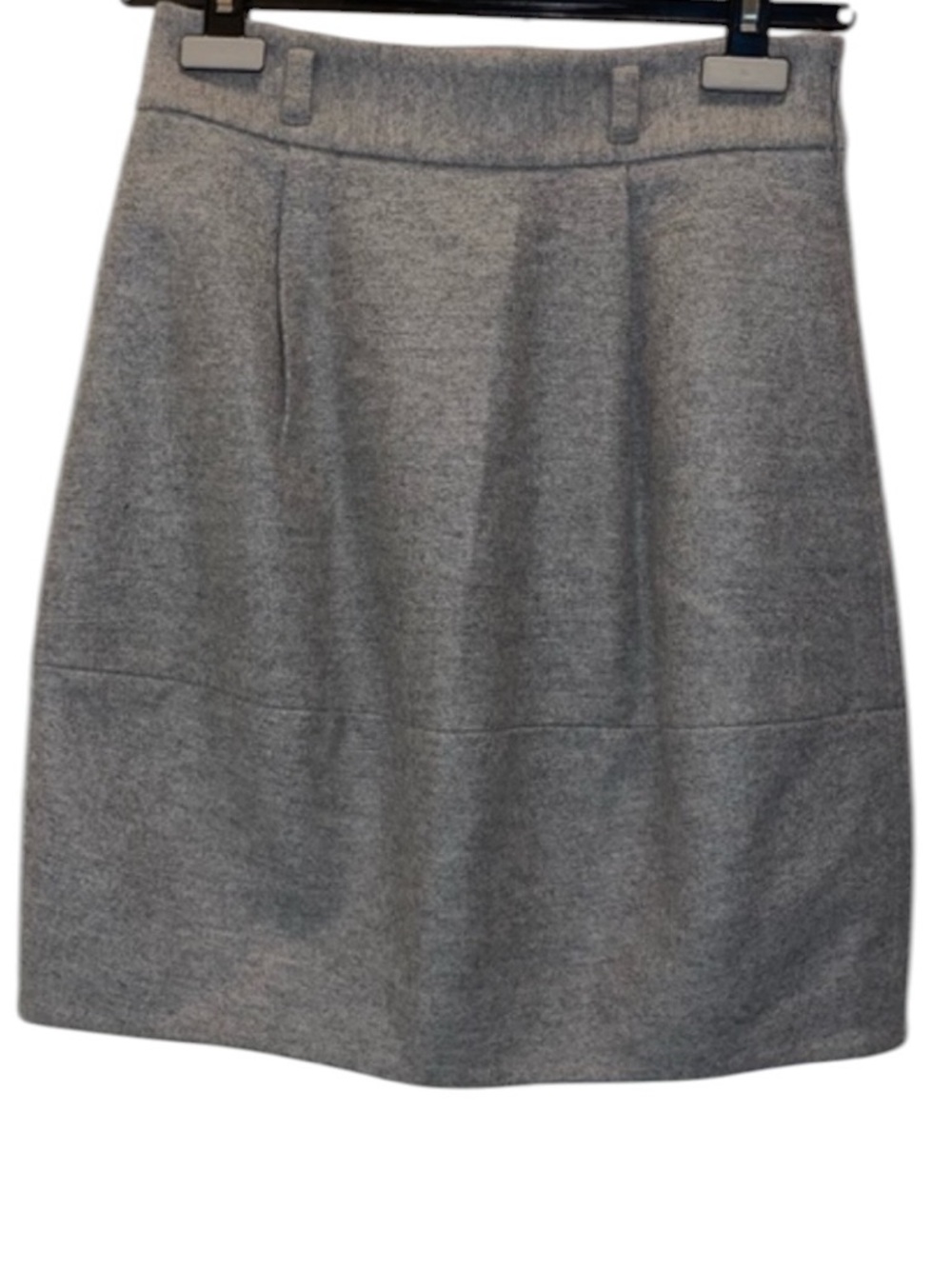 Theory Cecily wool blend tulip skirt in heather gray size 4